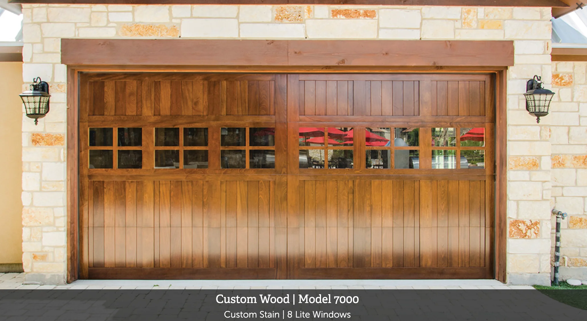 custom wood model 7000 custom stain 8 lite windows